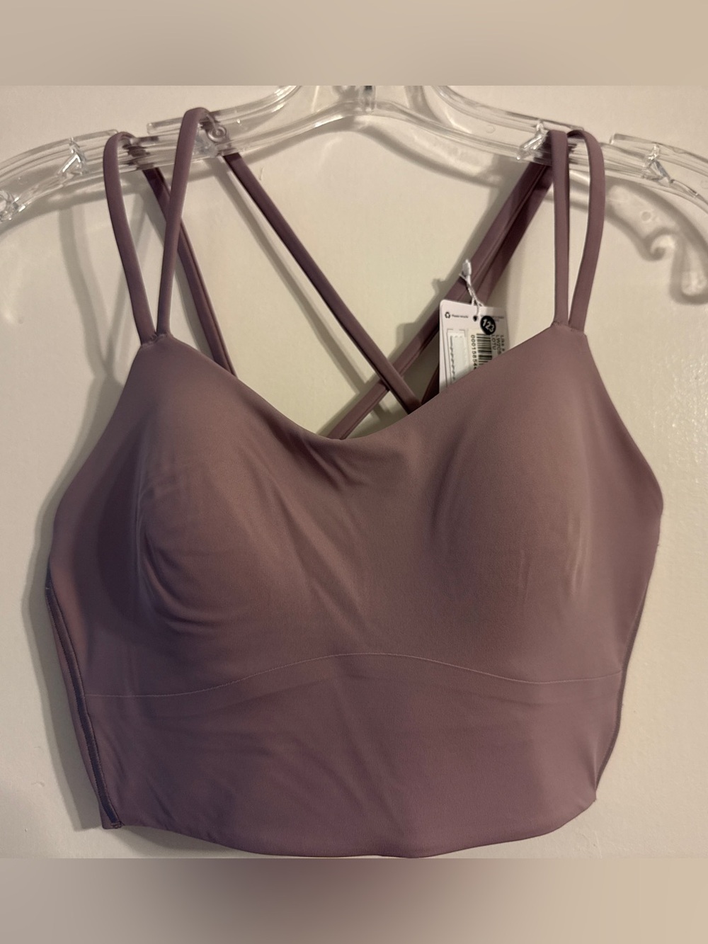 Lululemon Like a Cloud Long-Line Bra B/C Size 8 - Lotus Lavender